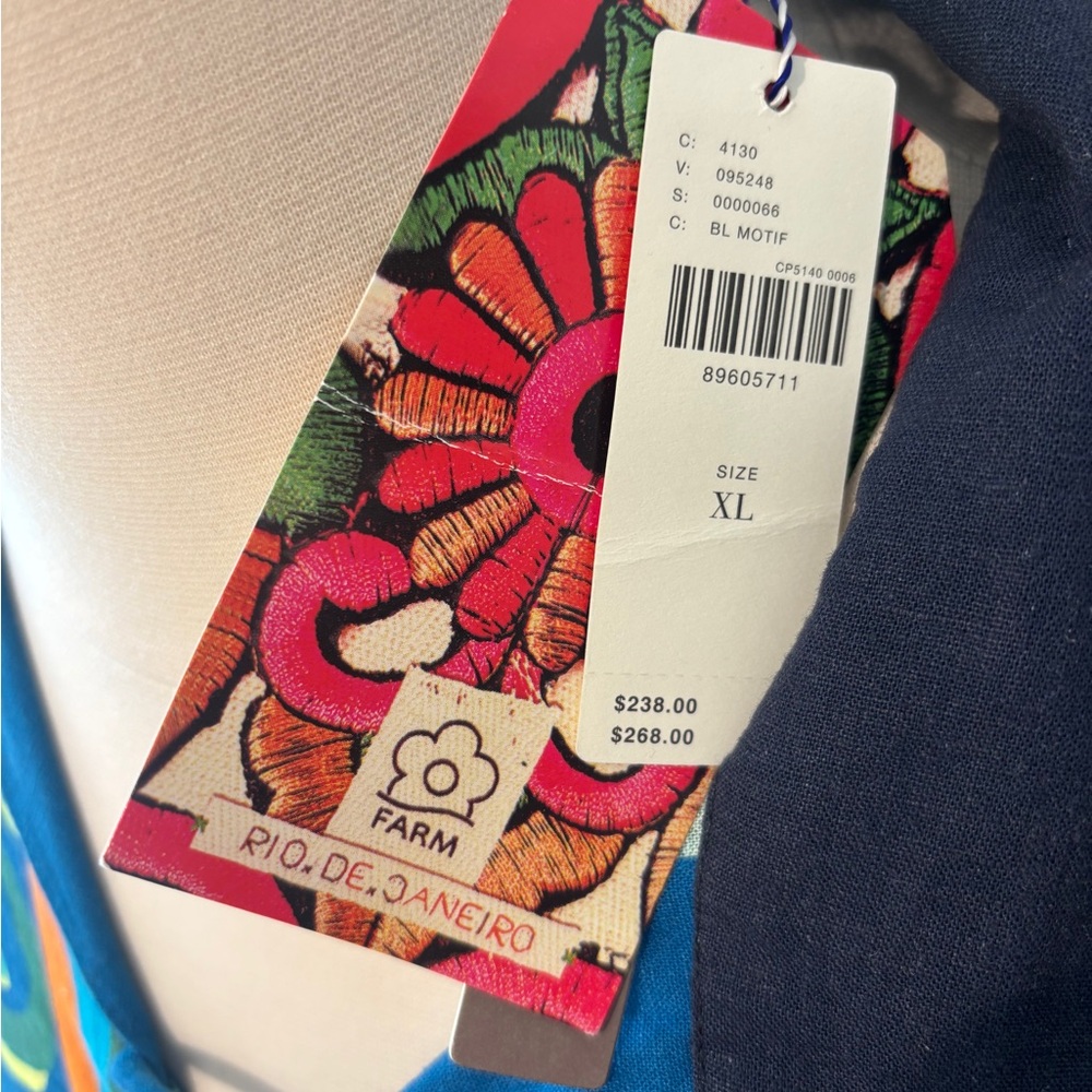 Anthropologie FARM Rio Colorful Caftan - Picture 2 of 5
